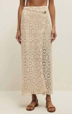 NEW Z SUPPLY raquel lace skirt in natural